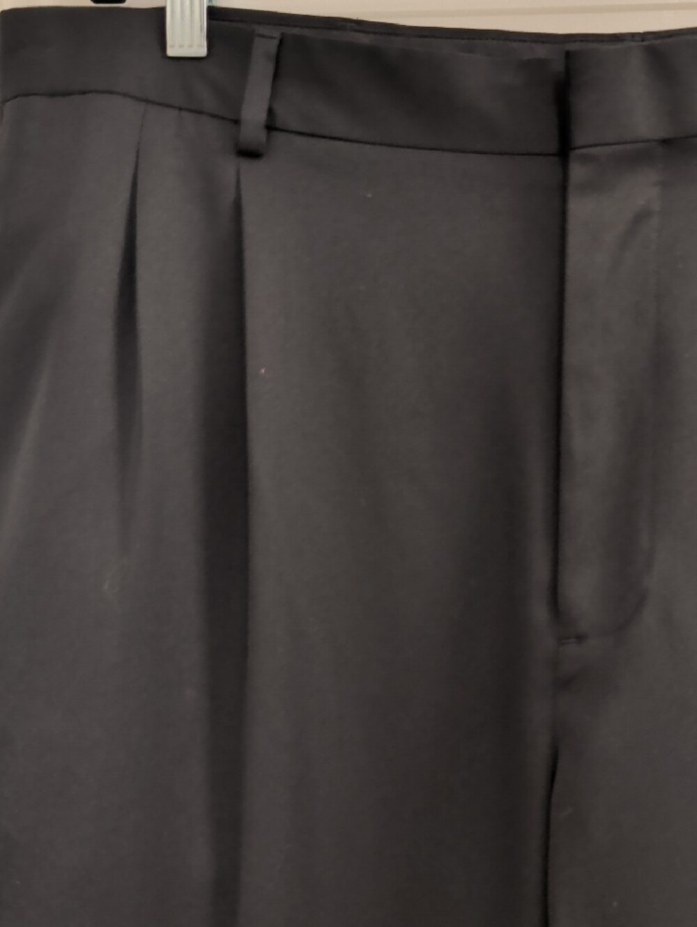 PERRY ELLIS - Men's 40 W 29L Classic Black Wide-Leg Dress Pants